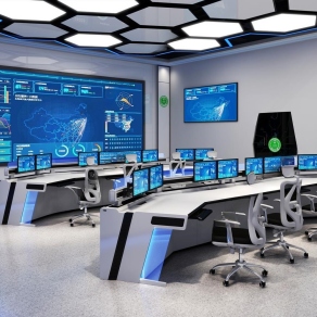 现代指挥控制室3D模型下载